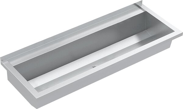 KWC AR Vasca di lavaggio, PLANOX, acciaio inox, W.-Mont., 1200x210x442 mm, con banco a braccio