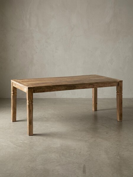 Tavolo da pranzo WL5.078 Marrone 120 x 76 x 70 cm Legno massello di mango, design rustico Tavolo da pranzo massiccio, tavolo rettangolare per sala da pranzo, tavolo da cucina per 4-6 persone, tavolo rustico in legno di grandi dimensioni