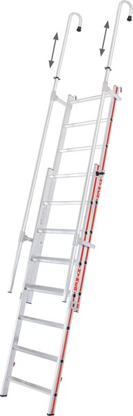 Hymer Scala a pioli da appendere Scala scorrevole Scala da appendere per scaffali 2x9 pioli