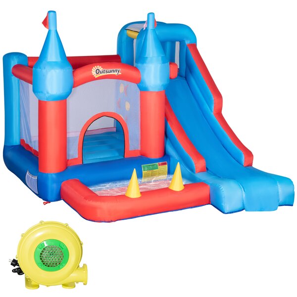 Palestra Da Giungla 6 In 1 Per Bambini Con Scivolo E Altalene | Set Da Gioco In Metallo Per Esterni | 160x116x137 Cm