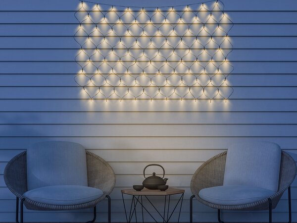 GLOBO 36890 Catena luminosa solare in plastica nera opaca, 100x LED