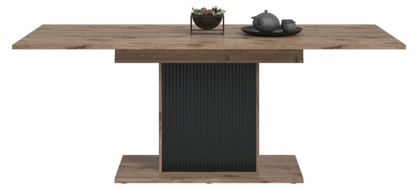 Xonox.home Tavolo da pranzo Chess Nox Imitazione rovere/ nero termoformato L/A/P: 160x75x90 cm