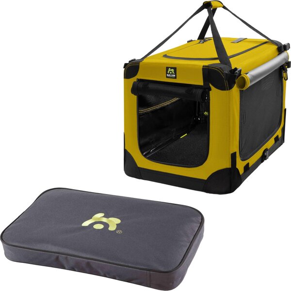 Maelson Soft Kennel Safran Giallo 82 cm + Lounge Mat - Trasportino con materasso per cani