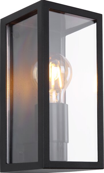Globo Lighting luce da esterno in alluminio pressofuso nero opaco, 1x E27 LED