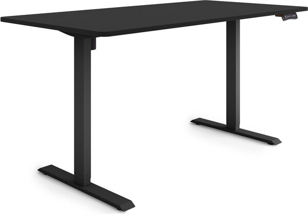 ESMART Germany ETX-121BB 160 x 80 cm Nero Scrivania ergonomica in piedi/seduta Regolabile elettricamente in altezza in modo continuo 73,5 - 123,5 cm 3x memoria Porta di ricarica USB Promemoria attività Avvio/arresto graduale