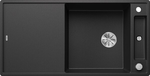BLANCO AXIA III XL 6 S, SILGRANIT® PuraDur®, antracite, reversibile, con scarico a distanza, incluso tagliere in legno