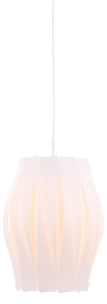 Lampada a sospensione Globo in plastica bianca, 15070