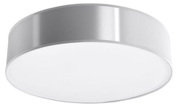 Plafoniera, rotonda, nera, acciaio PVC, 45 cm