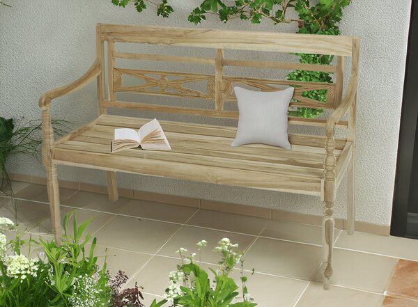 Panca da giardino Garden Pleasure Sumatra 940228 legno marrone 120,0 cm