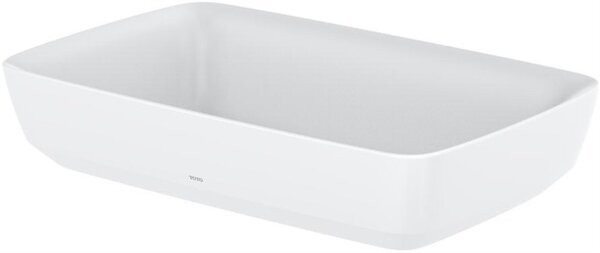 TOTO CE lavabo à poser, sans trou pour robinetterie, avec trop-plein, 600x380mm, Cefiontect, en Galalato, PJS06WEE#MW, PJS06WEE#MW