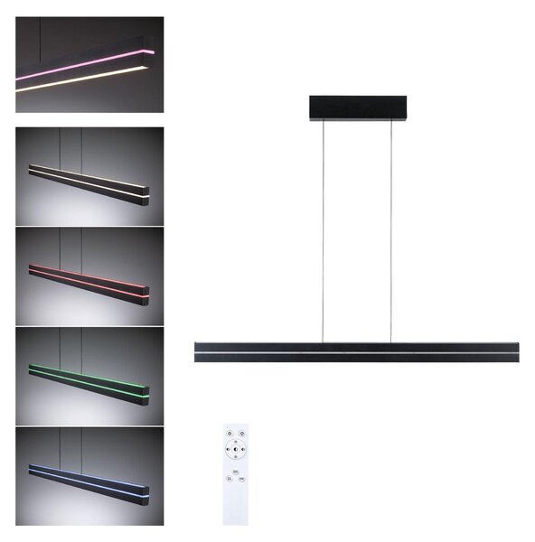 Paulmann Lampada a sospensione LED Raiko con RGBW e Tunable White Black