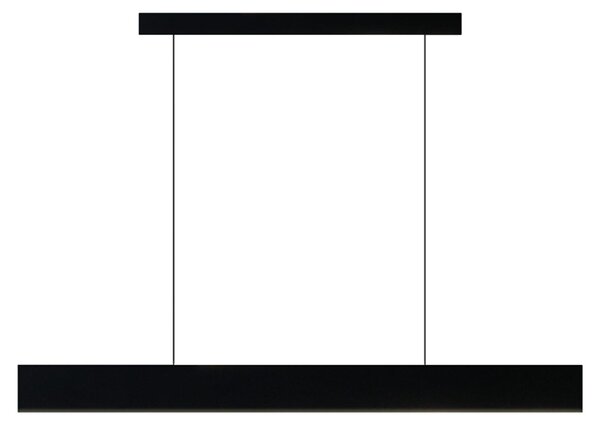 Kalb | BLADE: Plafoniera LED, lampada da soffitto per interni, estremamente sottile (8 mm), regolabile in altezza, colore nero