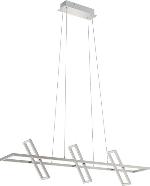 Lampada a sospensione a LED, regolabile e dimmerabile, argento, H 120 cm, TAMASERA