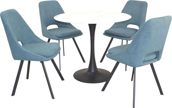 Gruppo tavolo da 5 pezzi composto da tavolo da pranzo e 4 sedie