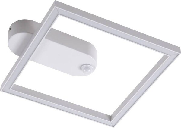 Lindby Plafoniera LED Yulla, bianca, rilevatore di movimento