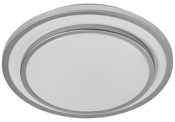 LEDVANCE ORBIS BERLIN Plafoniera LED 300mm, argento, 16W, 2000lm, colore della luce bianco caldo, distribuzione della luce molto omogenea, lunga durata, modulo LED installato permanentemente, rotondo, classe di protezione IP20, 3000K