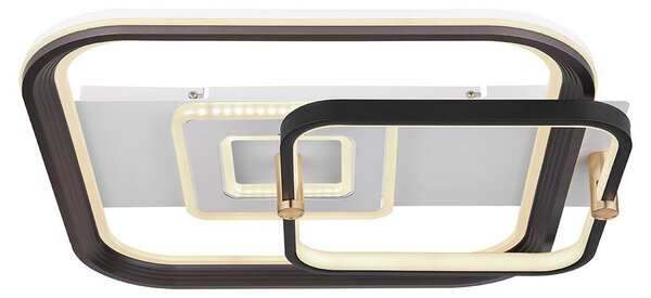 Plafoniera LED, dimmerabile, telecomando, nero L 52 cm
