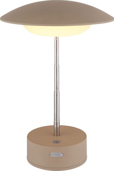 Lampada da tavolo senza fili con batteria ricaricabile Touch Dimmer Lampada da tavolo dimmerabile Marrone 58013K