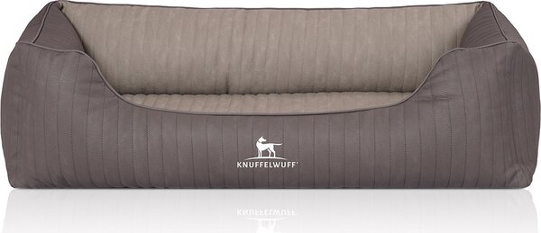 Cuccia ortopedica per cani Outlander in Pelle finta trapuntata al laser XXL grigio-grigio