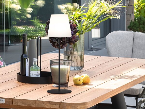 Schöner Wohnen 850232 Lampada da tavolo Talent in metallo color sabbia antracite Alimentazione a batteria, cavo USB