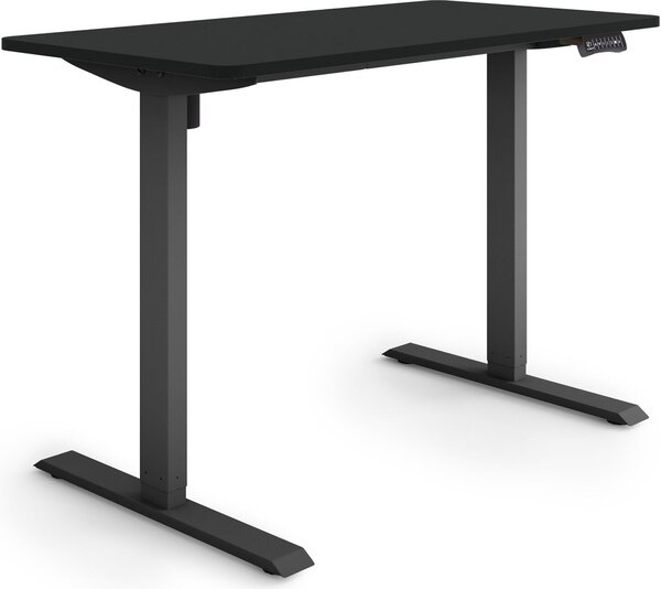 ESMART Germany ETX-121BB 120 x 60 cm Nero Scrivania ergonomica in piedi/seduta Regolabile elettricamente in altezza in modo continuo 73,5 - 123,5 cm 3 x porta di ricarica USB con memoria Promemoria attività Avvio/arresto graduale