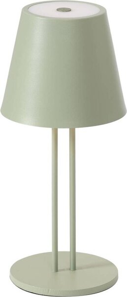 Lindby Lampada da tavolo ricaricabile a LED Janea TWIN, verde, metallo