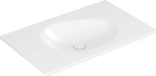 V&B mobile lavabo Antao 80x50cm, angolare, senza sfioratore, bianco C-plus