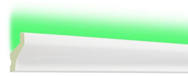 Modanature a LED HEXIM inPoliuretano- Illuminazione indiretta con moderne modanature da soffitto, opache, leggere e resistenti agli urti - (2 metri LED-20 35x25 mm) Profilo per cornici luminose