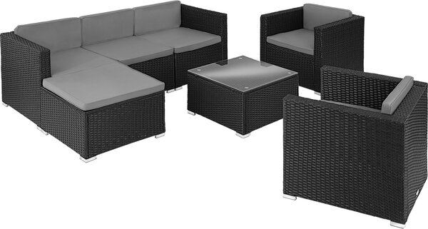 Tectake® Rattan Lounge Lignano per 5 - 6 persone resistente