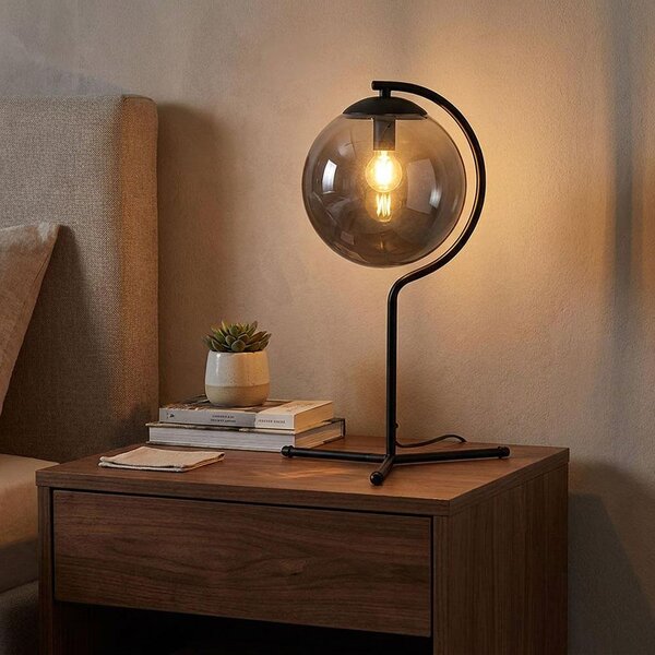 Lampada da tavolo a LED, metallo, vetro, H 50 cm