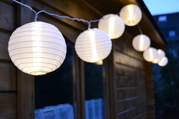 Catena luminosa a LED per feste, 5 m, 20 LED bianchi caldi