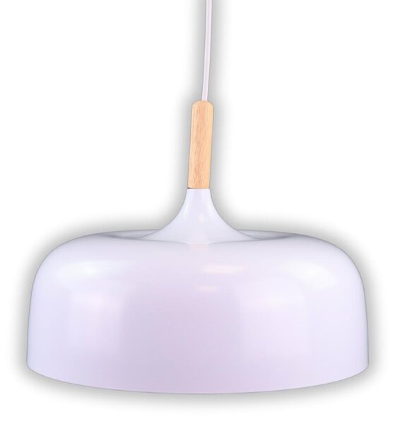 LUXULA Lampada a sospensione LED LX700173, attacco E27, IP20, Ø30 cm, bianco, rotonda