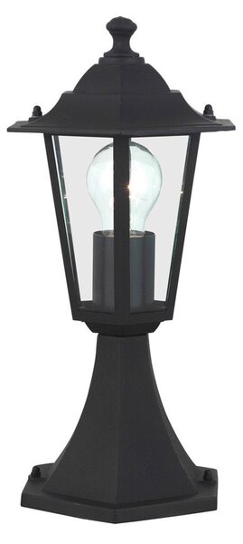 Lampada da terra a luce diretta, ideale per l'illuminazione esterna, modello Crown, colore nero, grado di protezione IP44, potenza massima 60W, attacco E27, senza lampadina inclusa