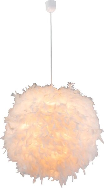 Lampada a sospensione LED, design a piuma, bianco, P 60 cm