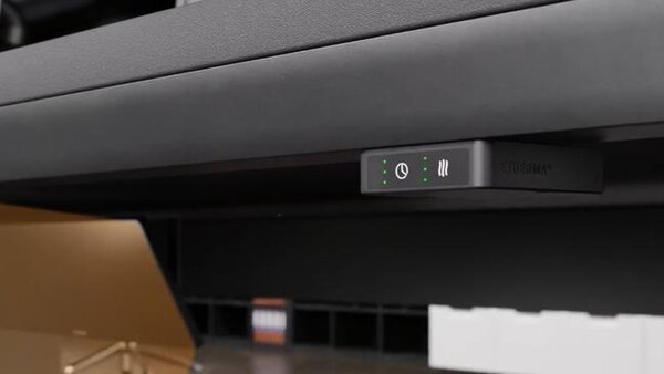 Riscaldatore a infrarossi per scrivania, in 2 parti, con timer ETHERMA, versione:SUB in nero