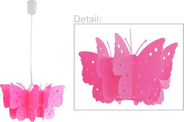 Lampada a sospensione Näve - Materiale: plastica - Colore: rosa; 6070019-1