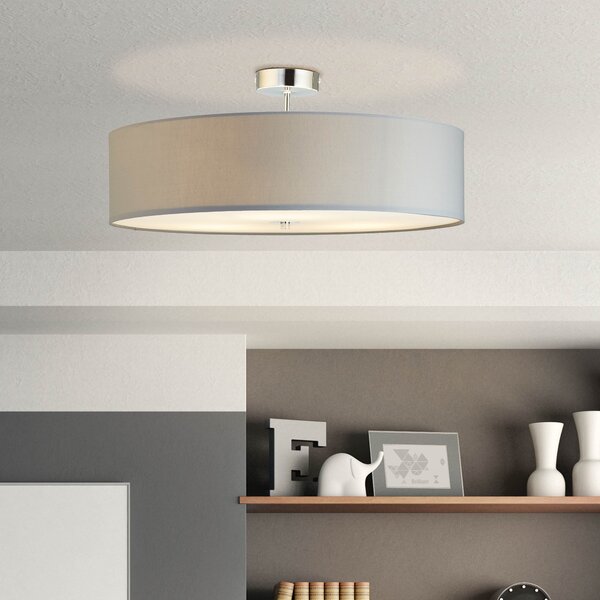 BRILLIANT Andria plafoniera 60cm | apparecchio classico e decorativo | cromo/grigio chiaro | 3x E27 max. 60 W | IP20
