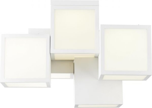 Plafoniera Cubix LED a 5 luci, bianco