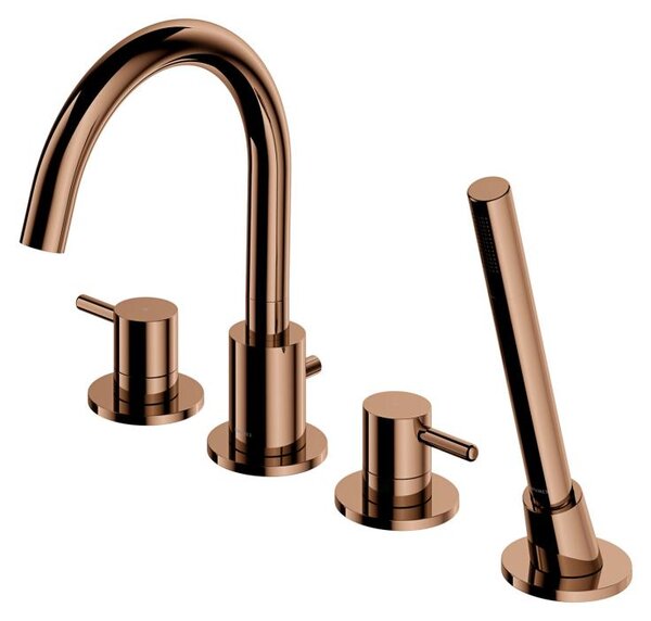 Omnires Y Y1232CP Miscelatore vasca a 4 fori, rame