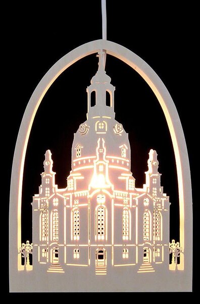 Decorazione per finestra quadro Frauenkirche LxPxH= 21,5x5,5x30cm NUOVO