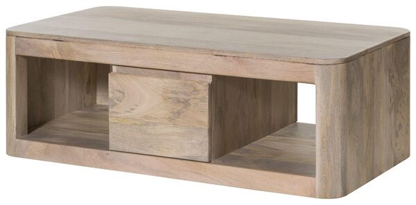 MASSIVMOEBEL24 | Tavolino da salotto in legno di mango 118x65x40 oliato beige TORONTO #352