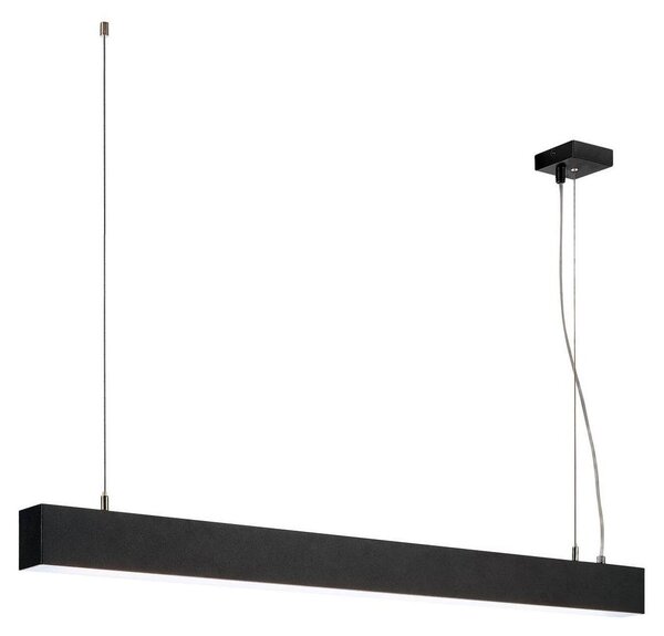 Lampada a sospensione SLV Glenos 1M, colore nero, temperatura di colore 4000K, forma allungata
