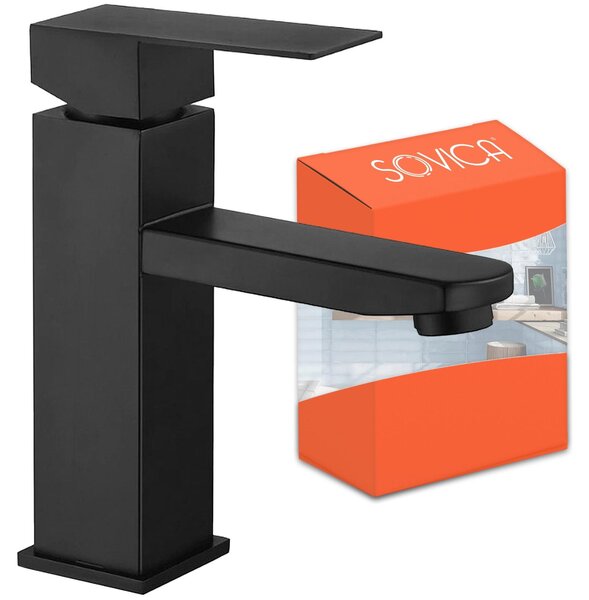 Miscelatore per lavabo nero opaco