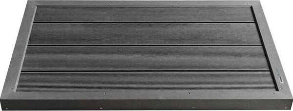 HOME DELUXE - Pannello per pavimenti in WPC GAIA - colore: antracite, 105 x 63 x 5,5 cm - antiscivolo e senza schegge I Accessori solari per doccia zerbino