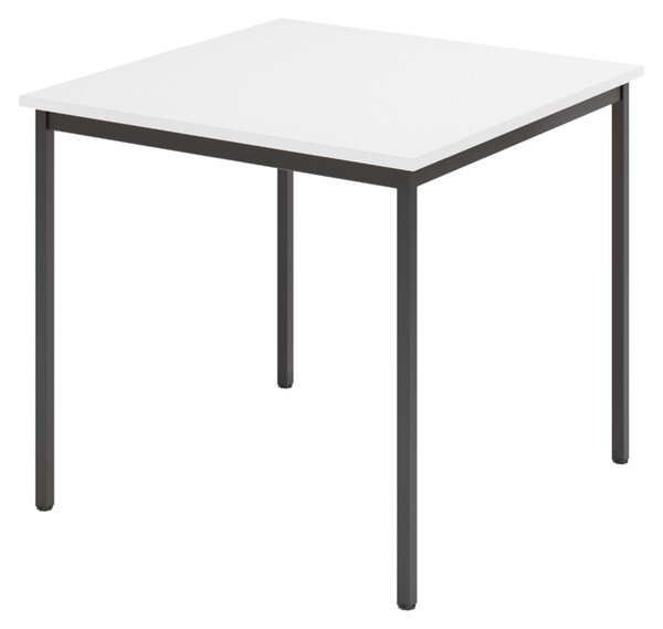 Tavolo da mensa bümö serie V - Dimensioni: 80x80 cm, Aspetto: bianco/nero