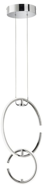 Lampada a sospensione a LED, 2 luci, anelli, bianco neutro, H 230 cm