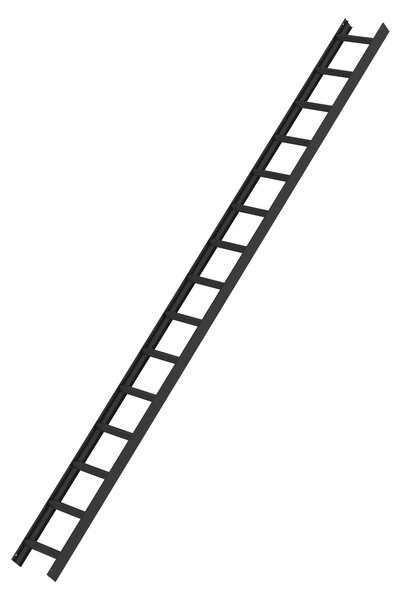 Scala da tetto in alluminio MUNK, 15 gradini, colore grigio antracite
