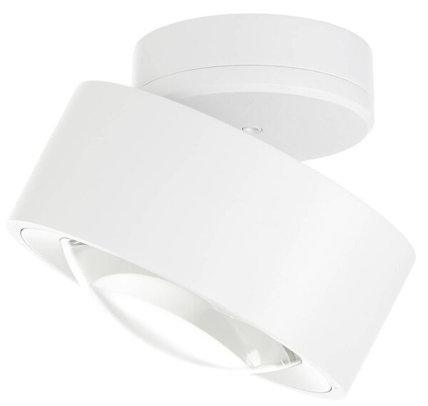 Lampada da soffitto LED rotante, bianca, 12 cm, orientabile