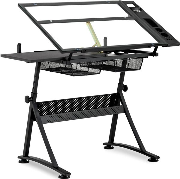 Expondo Fromm & Starck Tavolo da disegno - 120 x 60 x 90 cm - inclinabile - piano in vetro
