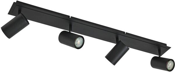 Faretto da soffitto Lindby Joffrey, 80 cm, nero, 4 luci, GU10